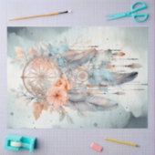 Waterverf pastel groene perzik blush dreamcatcher tissuepapier (Craft)