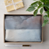 Waterverf pastel groene perzik blush witte zwaan tissuepapier (Geschenk)