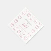 Waterverf Pastel Handgeschreven Baby shower Partij Servet (Hoek)