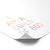 Waterverf Pastel Ik ben een kind van God print (Hoek)