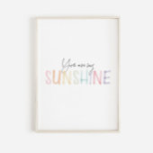 Waterverf pastel Je bent mijn Sunshine Art print