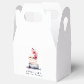 Waterverf pastel kleur bruiloft taart gunst doos bedankdoosjes (Geopend)
