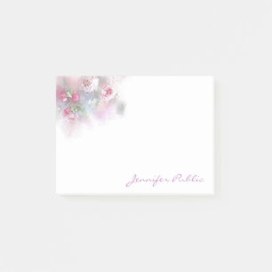 Waterverf Pastel Kleur Rozen Handgeschreven Sjablo Post-it® Notes
