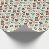 Waterverf pastel kleuren kerstballen cadeaupapier (Hoek)