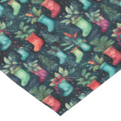 Waterverf pastel kleuren kerstkous korte tafelloper (Hoek)