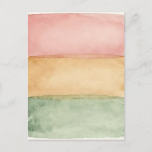 Waterverf Pastel Kleurenblok Lagen Briefkaart
