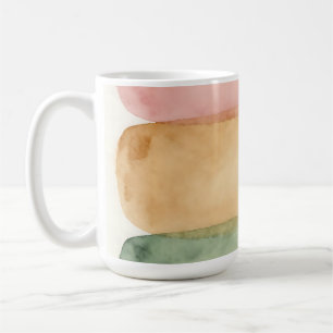 Waterverf Pastel Kleurenblok Lagen Koffiemok