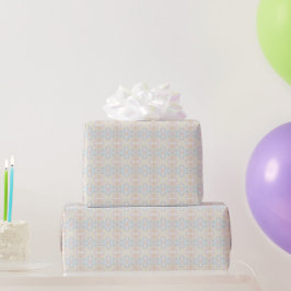 Waterverf Pastel Kwaststreken Op Witte Wolken Cadeaupapier