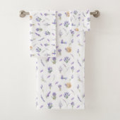 Waterverf Pastel Lavendel Flowers Bad Handdoek (Insitu)