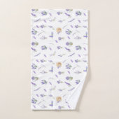 Waterverf Pastel Lavendel Flowers Bad Handdoek (Handdoek)