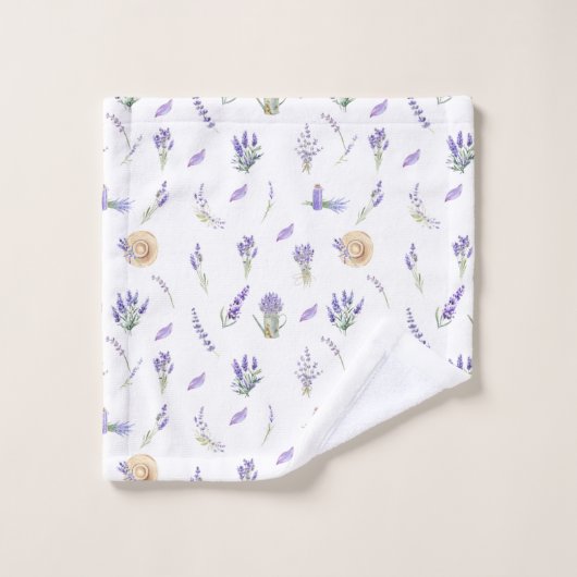 Waterverf Pastel Lavendel Flowers Bad Handdoek (Wasdoekje)