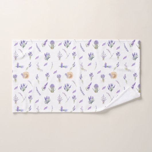Waterverf Pastel Lavendel Flowers Bad Handdoek (Handdoek)