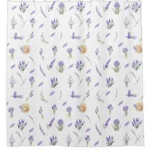 Waterverf Pastel Lavendel Flowers Douchegordijn