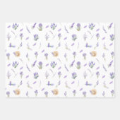 Waterverf Pastel Lavendel Flowers Inpakpapier Vel (Voorkant)