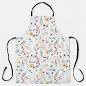 Waterverf Pastel Lente Bloemen Bloemen Bloemen Pat Schort (Voorkant)