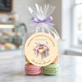 Waterverf Pastel Macaron Banketbakkerij Bakery Ronde Sticker