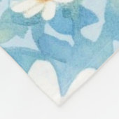 Waterverf pastel madeliefjes fleece deken (Hoek)