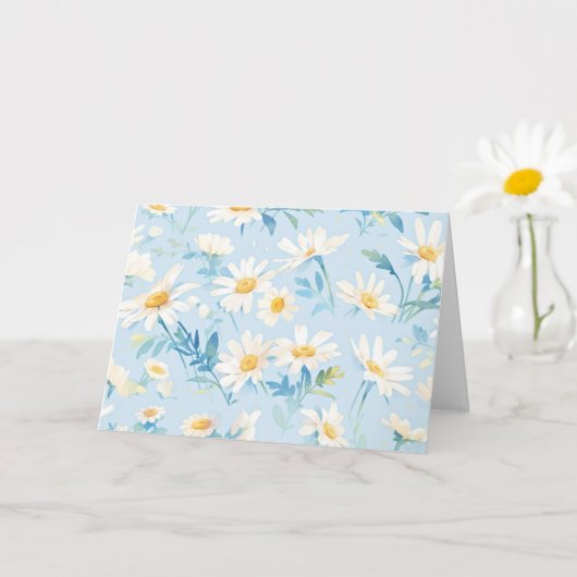 Waterverf pastel madeliefjes kaart (Kleine Plant)