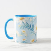 Waterverf pastel madeliefjes mok (Links)