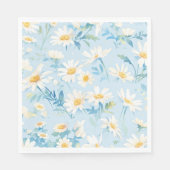 Waterverf pastel madeliefjes servet (Voorkant)