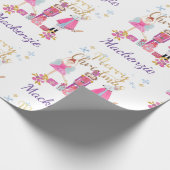 Waterverf Pastel Nutkraker Kerstmis Cadeaupapier (Hoek)