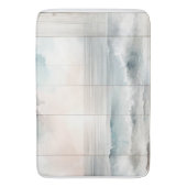 Waterverf Pastel Oceaan Rustieke Hout Textuur Badmat (Voorkant Verticaal)