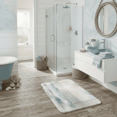 Waterverf Pastel Oceaan Rustieke Hout Textuur Badmat