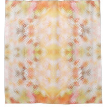 Waterverf pastel oranje en witte mozaïektapijten