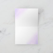 Waterverf pastel Paarse gouden bar mitswa Bedankkaart (Binnen)