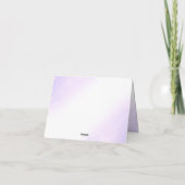 Waterverf pastel Paarse gouden bar mitswa Bedankkaart (Achterkant)