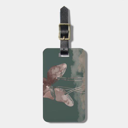 Waterverf Pastel-paddenstoel Bagagelabel (Voorkant verticaal)