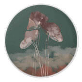 Waterverf Pastel-paddenstoel Keramische Knop (Voorkant)