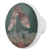 Waterverf Pastel-paddenstoel Keramische Knop (Rechts)