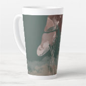 Waterverf Pastel-paddenstoel Latte Mok (Linkerhoek)