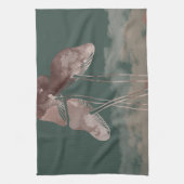 Waterverf Pastel-paddenstoel Theedoek (Verticaal)