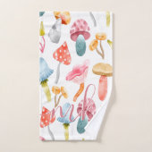 Waterverf Pastel Paddenstoelen Bad Handdoek (Handdoek)