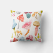 Waterverf Pastel Paddenstoelen Kussen (Achterkant)