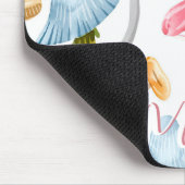 Waterverf Pastel Paddenstoelen Muismat (Hoek)