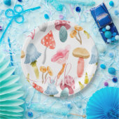 Waterverf Pastel Paddenstoelen Papieren Bordje (Feest)