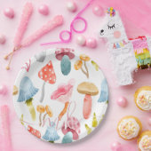 Waterverf Pastel Paddenstoelen Papieren Bordje (Feest)
