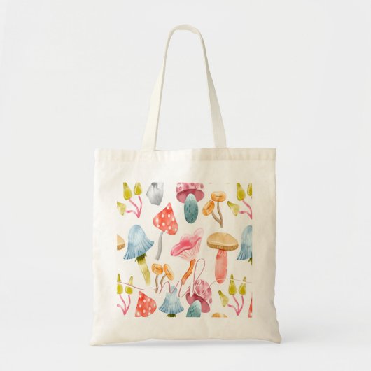 Waterverf Pastel Paddenstoelen Tote Bag (Voorkant)