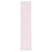 Waterverf Pastel Pink Plaid Korte Tafelloper (Voorkant)