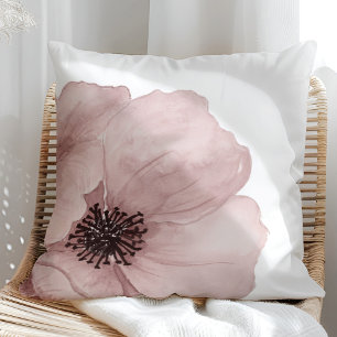 Waterverf Pastel Pink Poppie Kussen