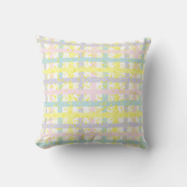 Waterverf Pastel Plaid Kussen