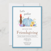 Waterverf Pastel Pompoen, Herfst Friendsgiving Kaart (Voorkant)