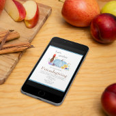 Waterverf Pastel Pompoen, Herfst Friendsgiving Kaart