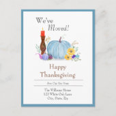 Waterverf Pastel Pompoen Herfst Thanksgiving Home Aankondigingskaart (Voorkant)