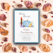Waterverf Pastel Pompoen Herfst Thanksgiving Home Aankondigingskaart