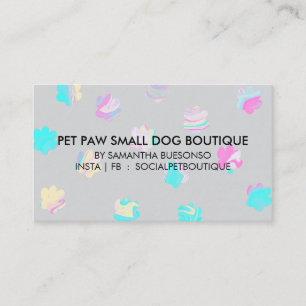 Waterverf Pastel poten boarding honden huisdier ve Visitekaartje