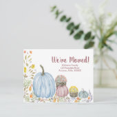 Waterverf Pastel Pumpkins met Mums die we hebben v Aankondigingskaart (Staand voorkant)